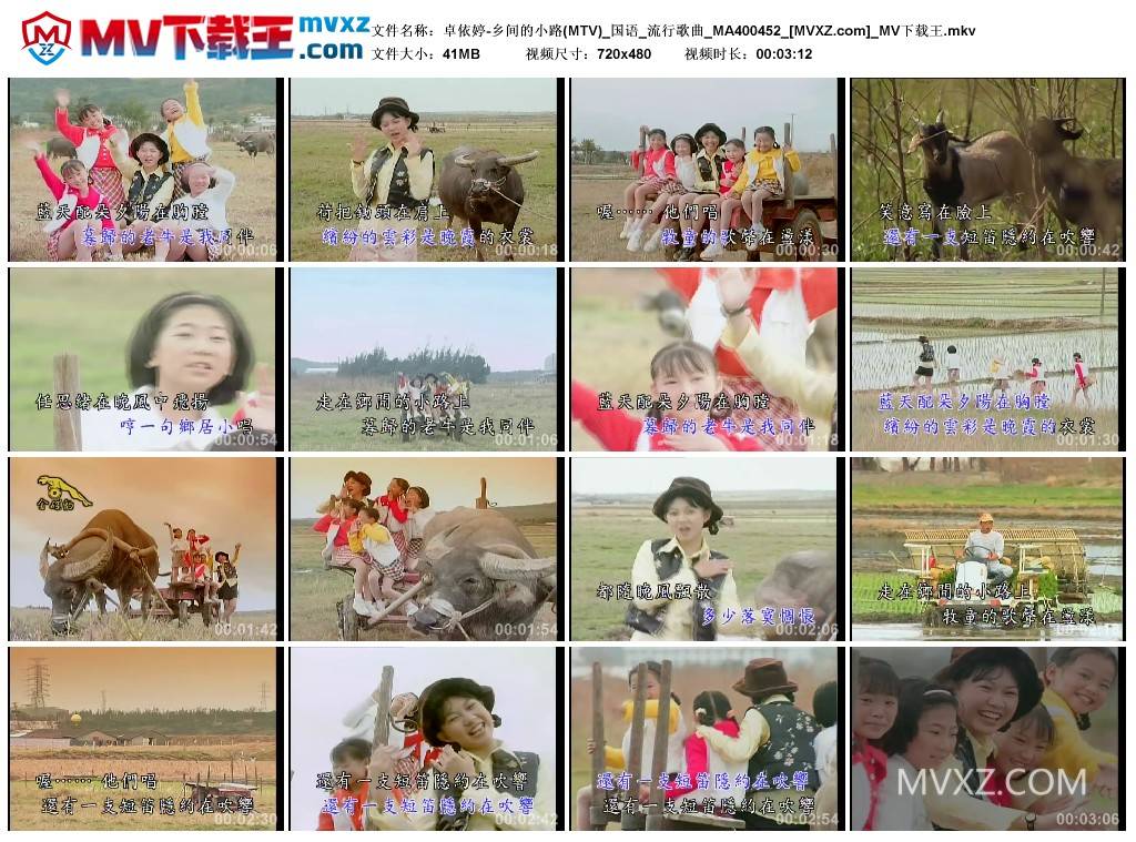 卓依婷-乡间的小路(MTV)_国语_流行歌曲_MA400452